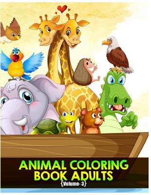 Book cover for animal coloring book for adults