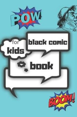 Cover of black comic book for kids