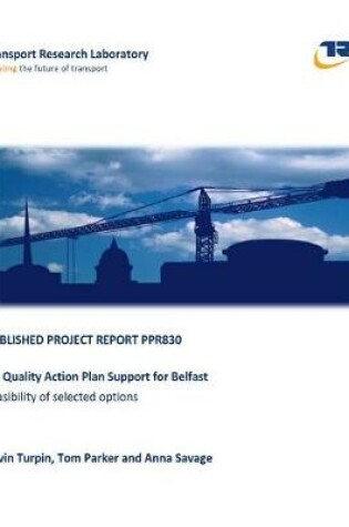 Cover of Air Quality Action Plan Support for Belfast