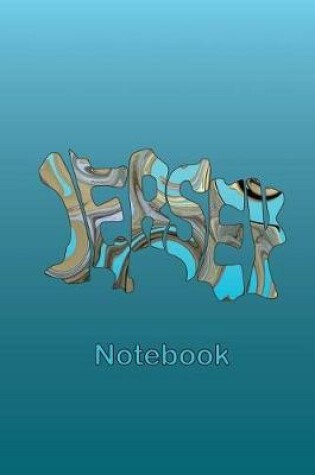 Cover of Jersey Channel Islands Blue Psychedelic Map Notebook