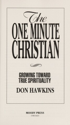 Book cover for The One Minute Christian