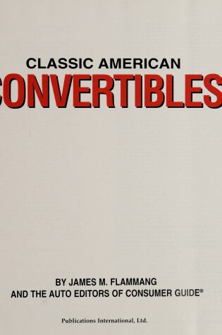 Cover of Classic American Convertibles