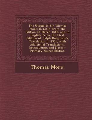 Book cover for The Utopia of Sir Thomas More