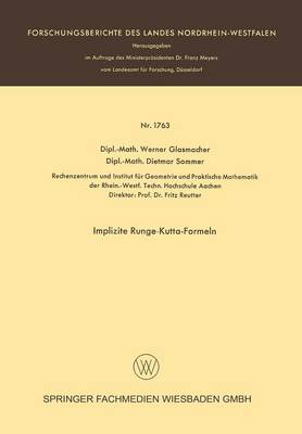 Book cover for Implizite Runge-Kutta-Formeln