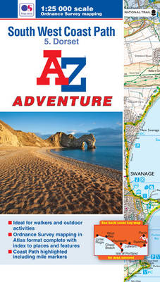 Book cover for SW Coast Path Dorset Adventure Atlas