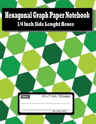 Cover of Hexagonal Graph Paper Notebook; 1/4 Inch Side Lenght Hexes