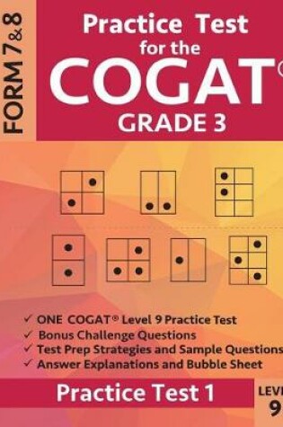 Cover of Practice Test for the Cogat Grade 3 Level 9 Form 7 and 8
