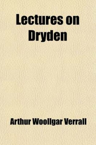 Cover of Lectures on Dryden