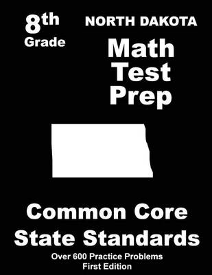 Book cover for North Dakota 8th Grade Math Test Prep