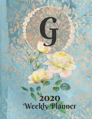 Book cover for Plan On It Large Print 2020 Weekly Calendar Planner 15 Months Notebook Includes Address Phone Number Pages - Monogram Letter G