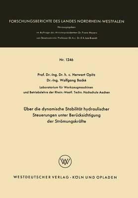 Book cover for UEber Die Dynamische Stabilitat Hydraulischer Steuerungen Unter Berucksichtigung Der Stroemungskrafte