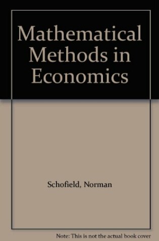 Cover of Mathematical Methods in Economics