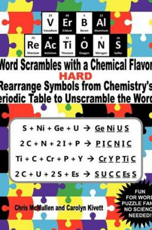 Cover of VErBAl ReAcTiONS - Word Scrambles with a Chemical Flavor (Hard)