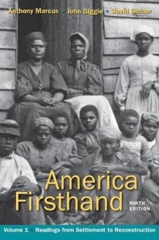 Cover of America Firsthand, Volume I