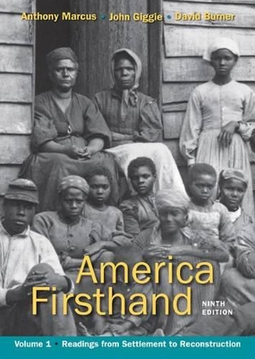 Book cover for America Firsthand, Volume I