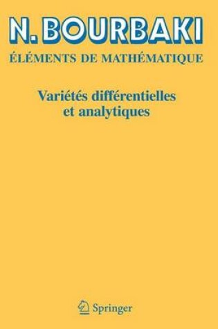 Cover of Varietes Differentielles Et Analytiques: Fascicule de Resultats