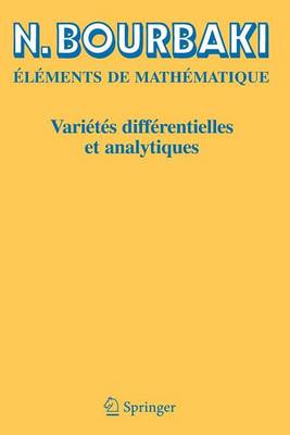 Cover of Varietes Differentielles Et Analytiques: Fascicule de Resultats
