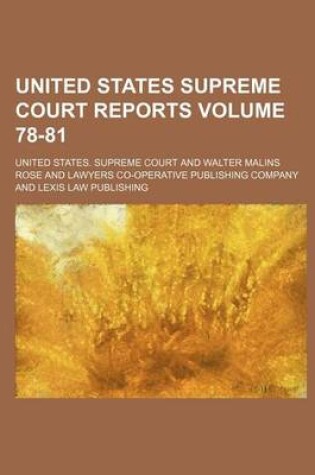 Cover of United States Supreme Court Reports Volume 78-81