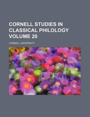 Book cover for Cornell Studies in Classical Philology Volume 20