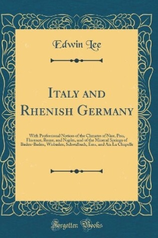 Cover of Italy and Rhenish Germany