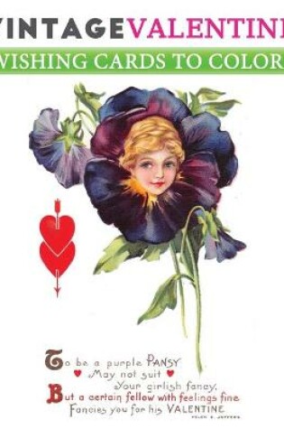 Cover of vintage valentine wishing cards to color