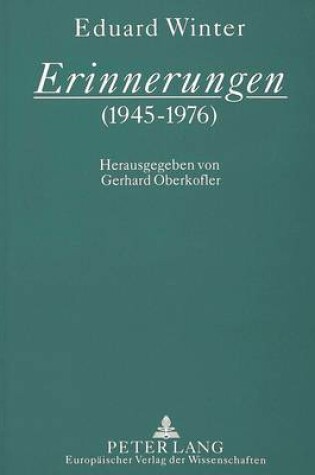 Cover of Erinnerungen (1945-1976)