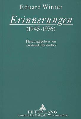 Book cover for Erinnerungen (1945-1976)