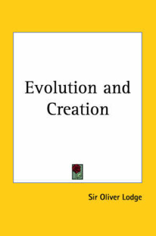 Cover of Evolution and Creation (1926)