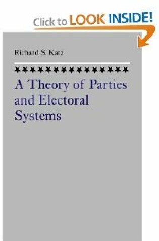 Cover of Theory of Parties and Electoral Systems