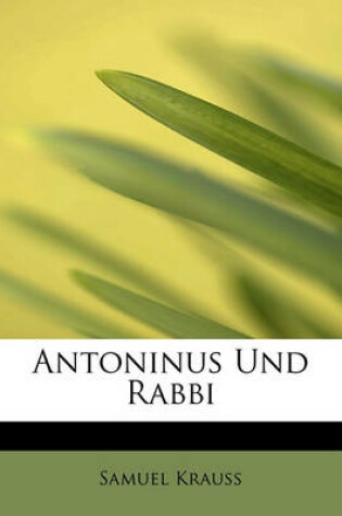 Cover of Antoninus Und Rabbi