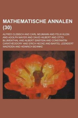 Cover of Mathematische Annalen (30)