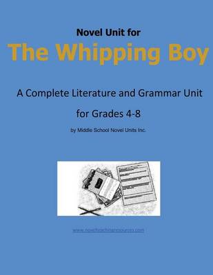 Book cover for Novel Unit for The Whipping Boy