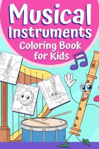 Cover of Musical Instruments Coloring Book for Kids