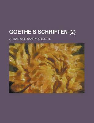 Book cover for Goethe's Schriften (2 )