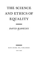 Cover of Science & Ethics of Equality