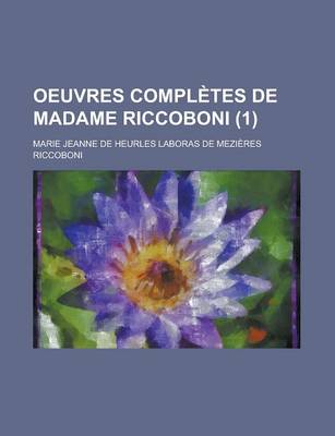 Book cover for Oeuvres Completes de Madame Riccoboni (1)