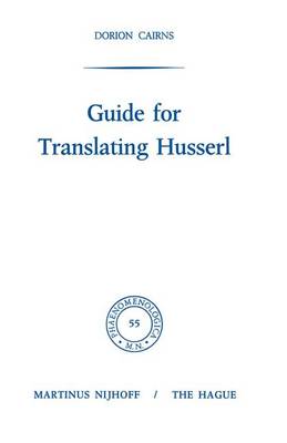 Cover of Guide for Translating Husserl