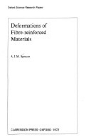 Cover of Deformations of Fibre Reinforced Materials