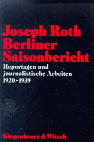 Cover of Berliner Saisonbericht