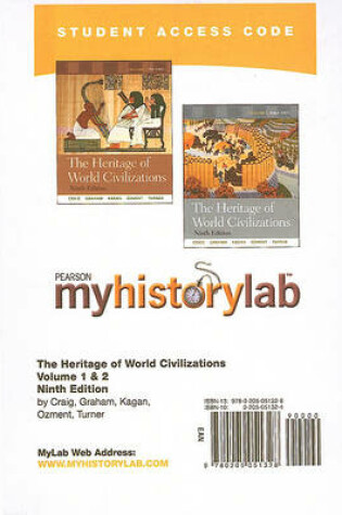 Cover of MyLab History -- Standalone Access Card -- for The Heritage of World Civilizations, Vols. 1 & 2