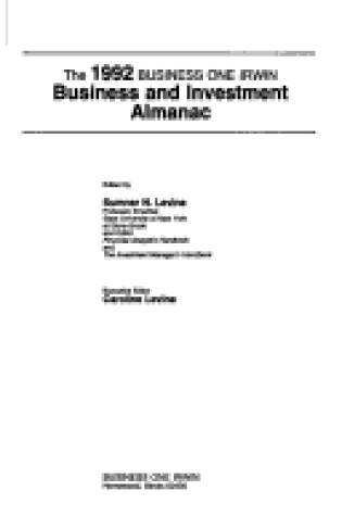 Cover of The Business Inv Alm '92