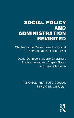 Cover of Social Policy and Administration Revisited