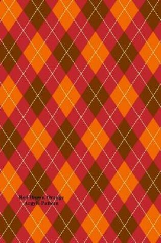 Cover of Red Brown Orange Argyle Pattern