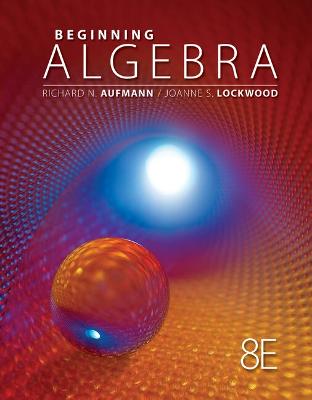 Book cover for Student Solutions Manual for Aufmann/Lockwood's Beginning Algebra with  Applications, 8th