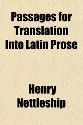 Book cover for Passages for Translation Into Latin Prose