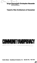 Book cover for Community & Privacy