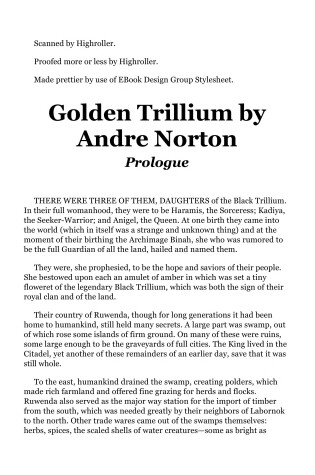 Cover of Golden Trillium