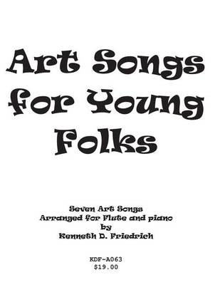 Book cover for Art Songs for Young Folks - flute and piano