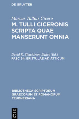 Cover of Epistulae AD Atticum, Vol. I CB