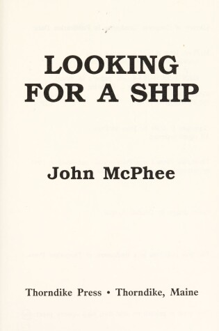 Cover of Looking for a Ship